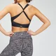 MP Ženski športni modrček Power Cross Back - Black Space Dye