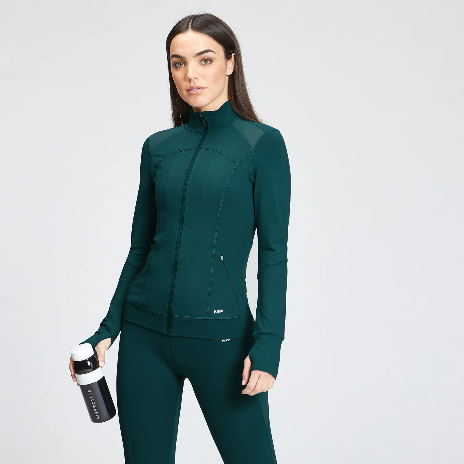 Ženska jakna MP Power Mesh Slim Fit Jacket - Deep Teal - XXS Slika 1
