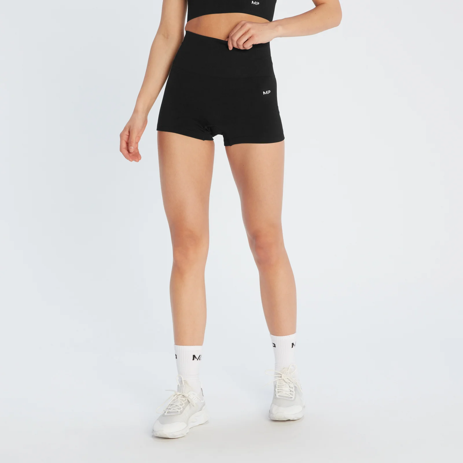 MP Ženske brezšivne kratke hlače Shape Booty - Black - XXS Slika 1
