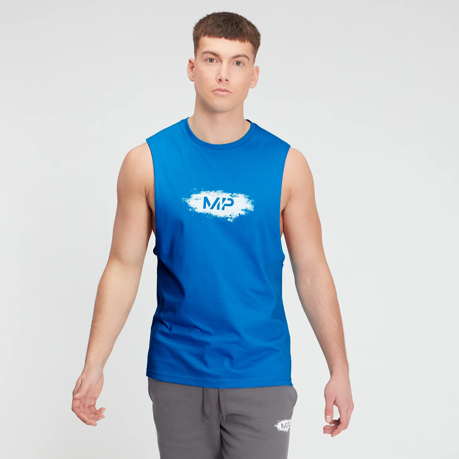 MP Men's Chalk Graphic Tank Top - Aqua - XXS Slika 1