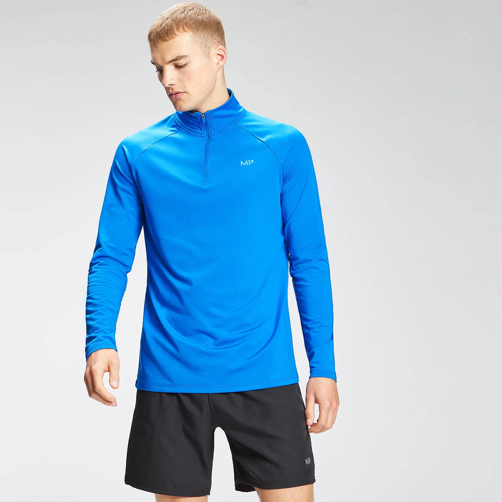 MP Men's Repeat Graphic Training 1/4 Zip - True Blue - XXS Slika 1