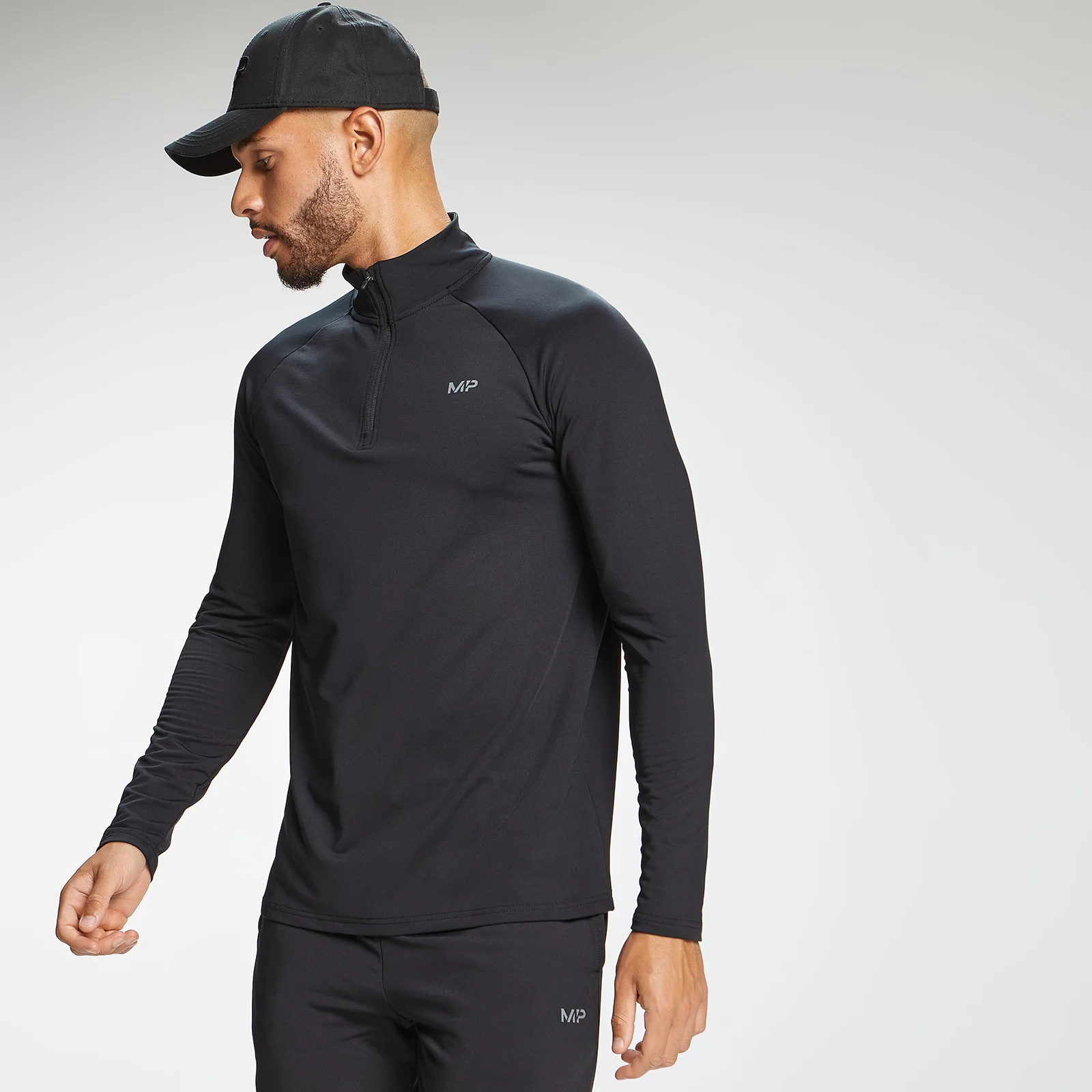 MP Moška trenirka 1/4 Zip Graffiti Graphic - črna - XXS Slika 1