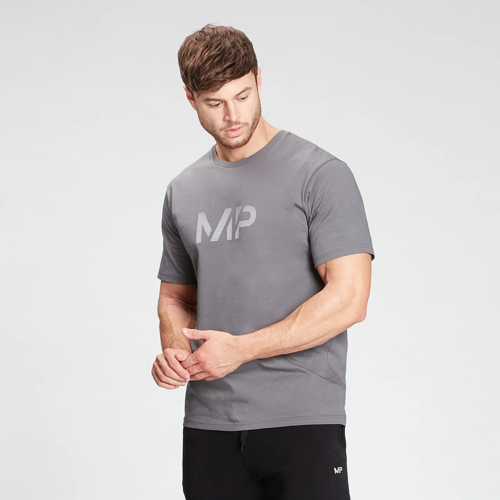 MP Men's Gradient Line Graphic Short Sleeve T-Shirt - Carbon - XXS Slika 1
