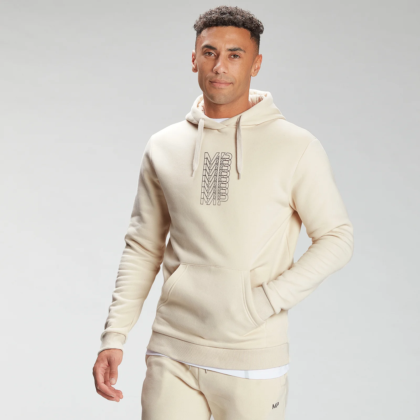 MP Men's Repeat MP Graphic Hoodie - Ecru - XXS Slika 1