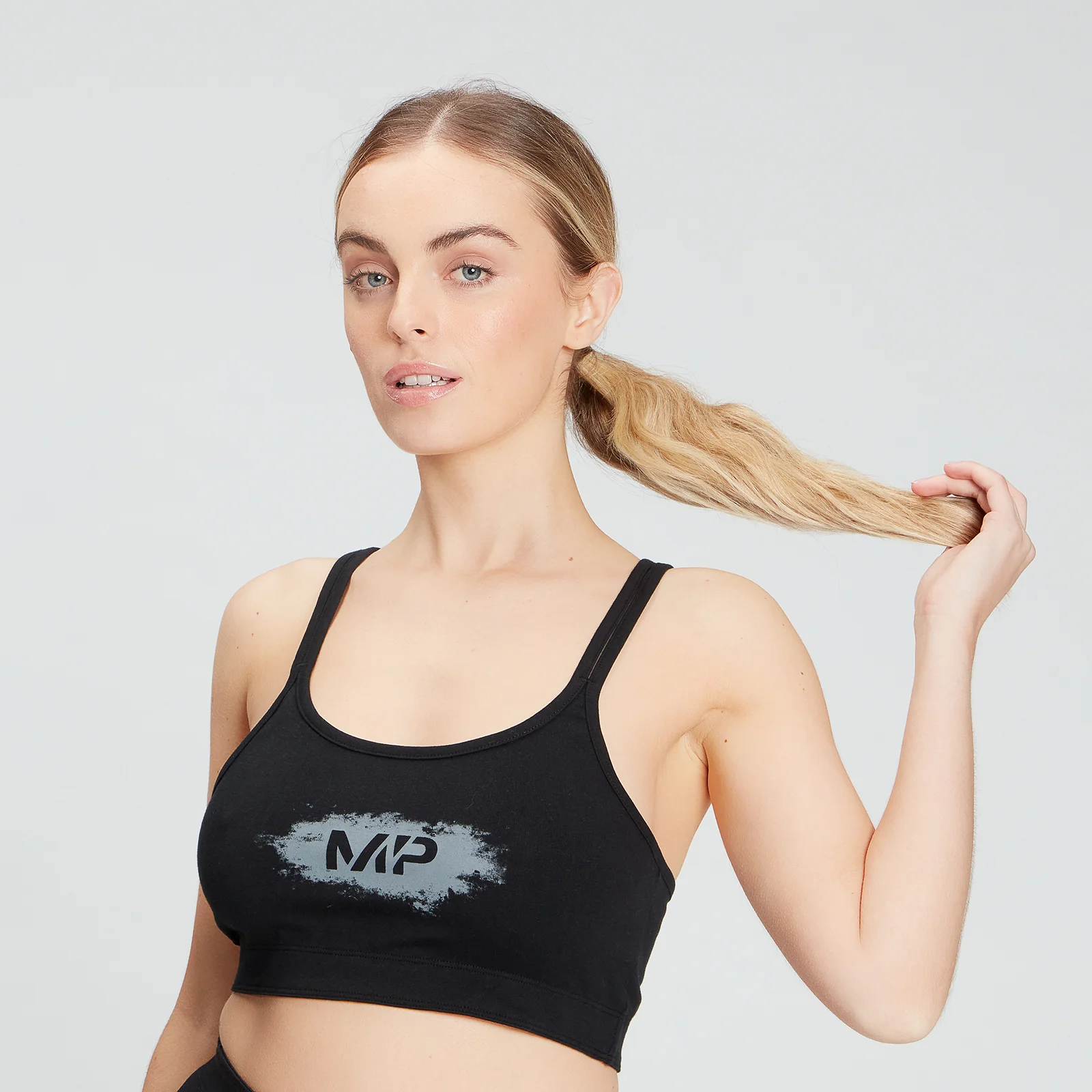 MP Women's Chalk Graphic Sports Bra - Black - XS Slika 1