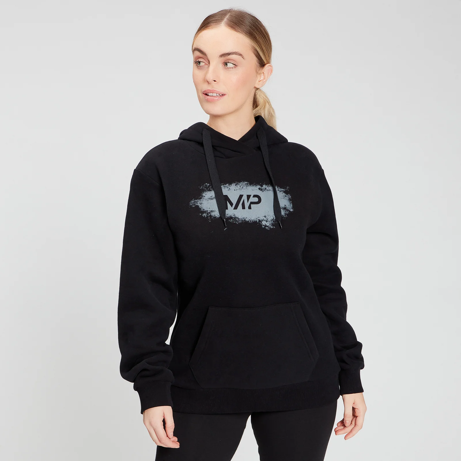 MP Women's Chalk Graphic Hoodie - Black - XXS Slika 1