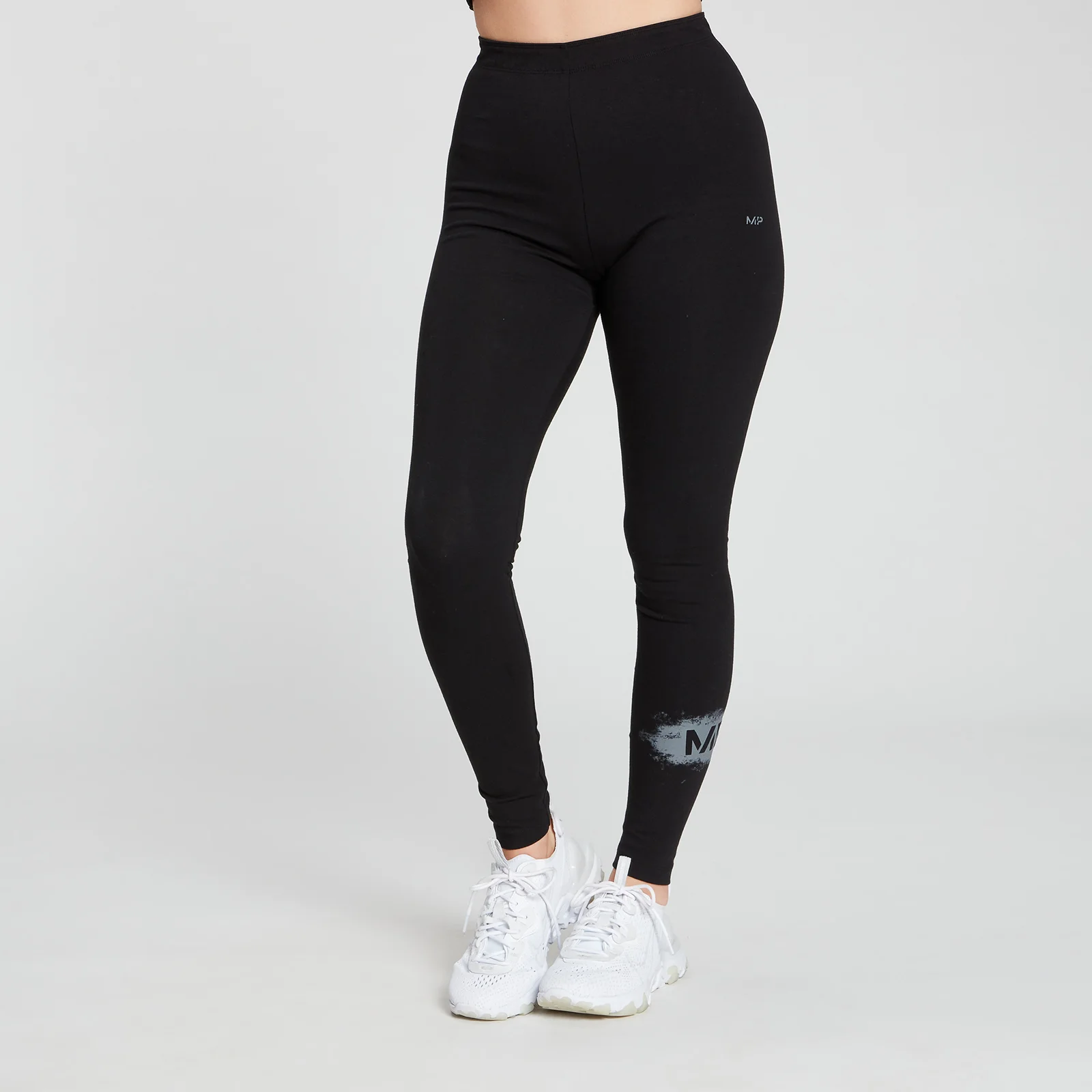 MP Women's Chalk Graphic Leggings - Black - XXS Slika 1