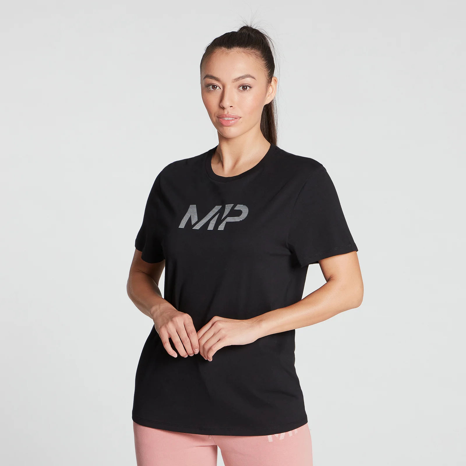 MP Women's Gradient Line Graphic T-Shirt - Black - XXS Slika 1