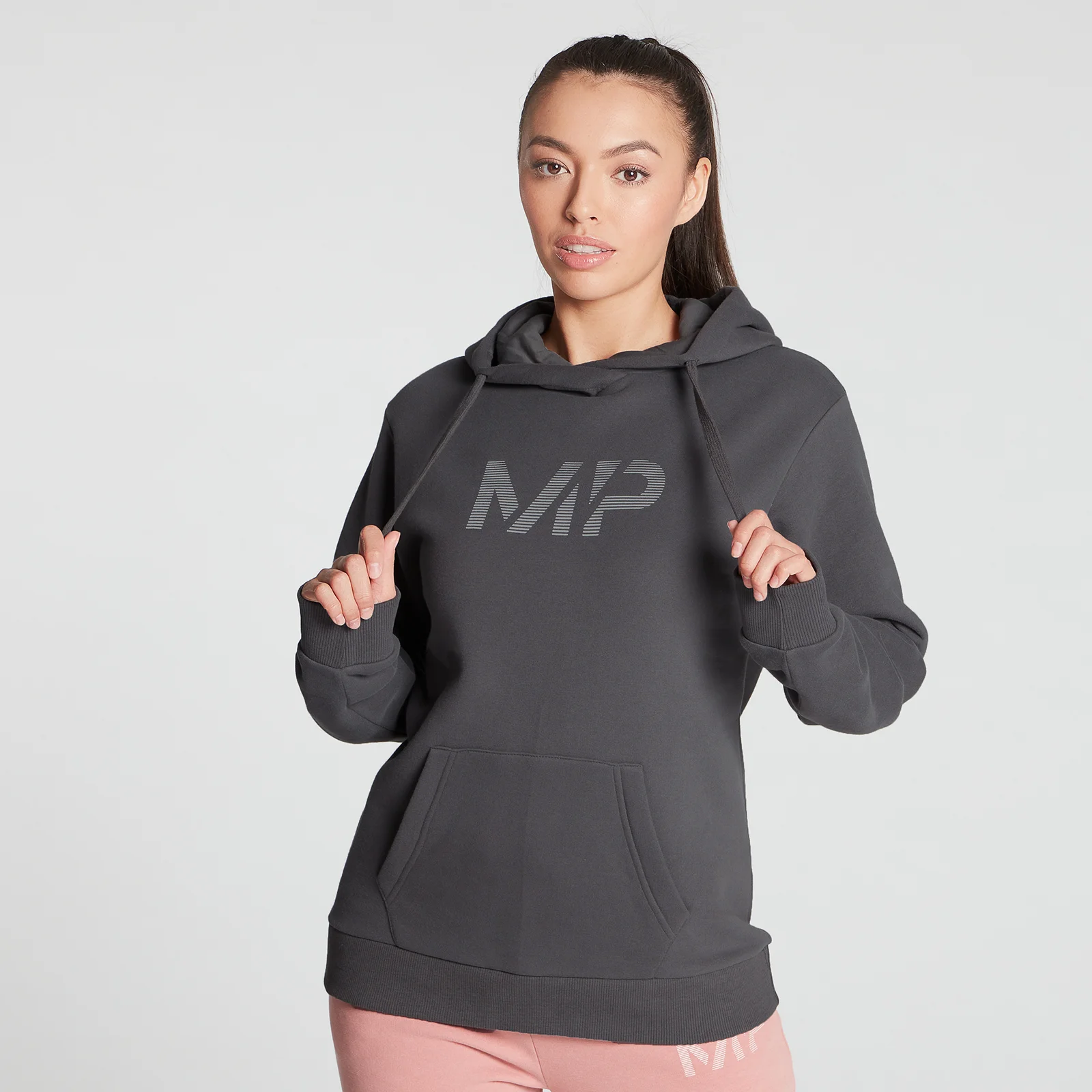 MP Women's Gradient Line Graphic Hoodie - Carbon - XXS Slika 1