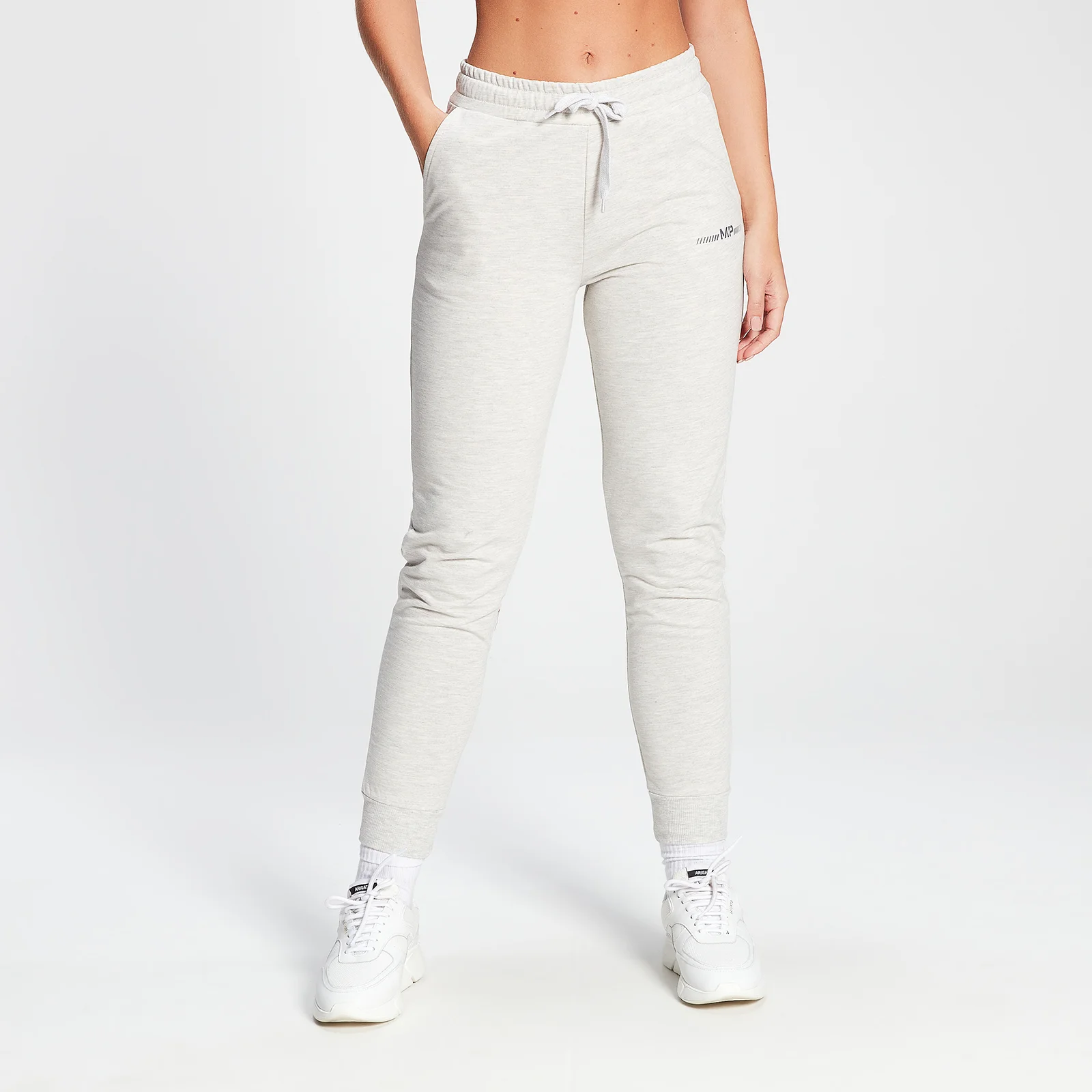 MP Ženske športne hlače Mini Mark Graphic – melanž svetlo siva - XXS Slika 1