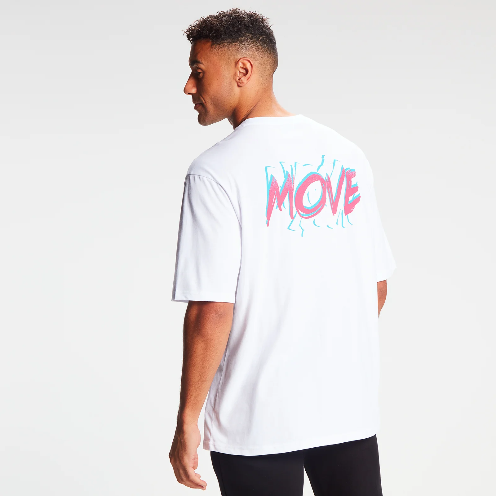 Moška majica s kratkimi rokavi MP Retro Oversized Move – bela - XXS Slika 1
