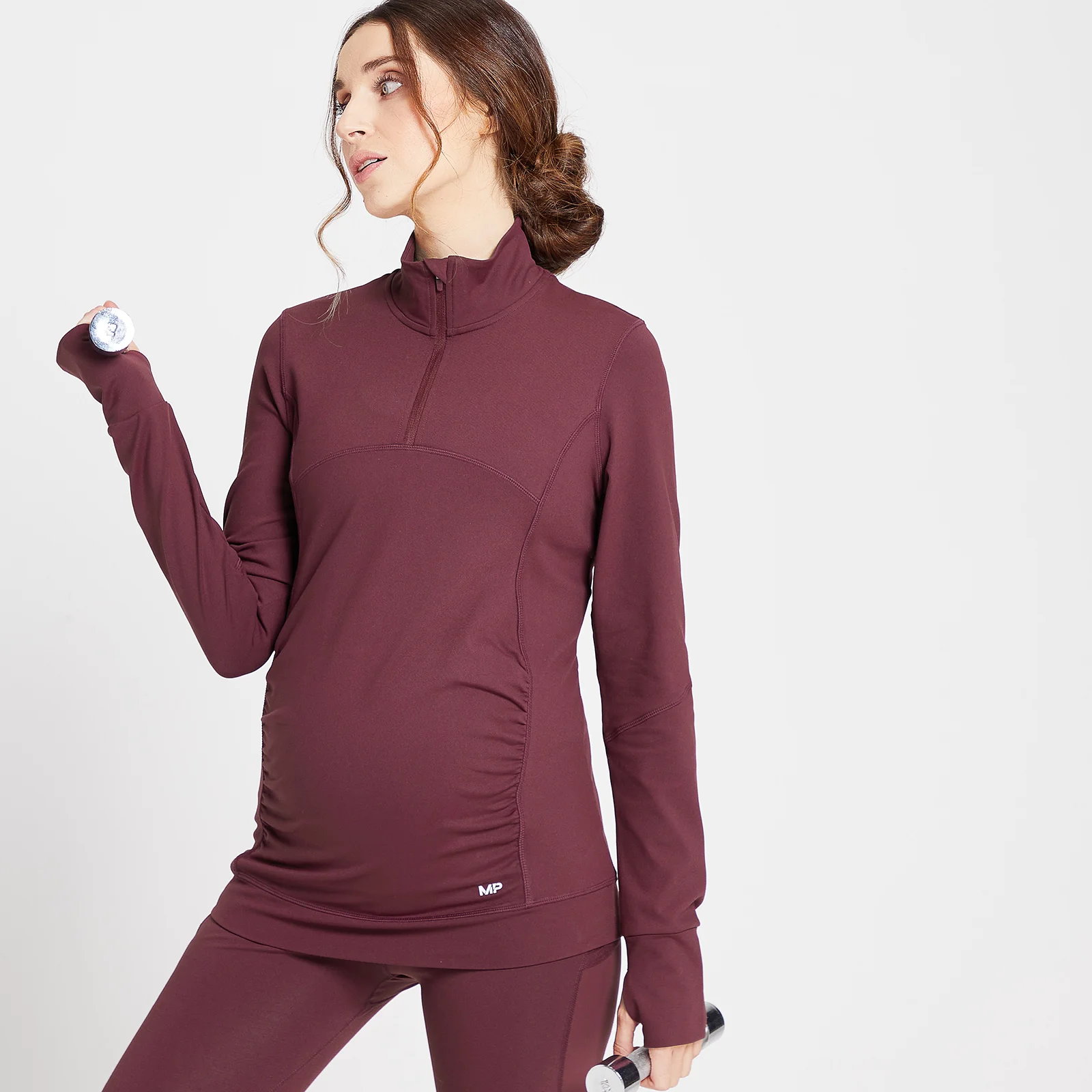 Žensko nosečniško oblačilo Power MP 1/4 Zip - Port - XXS Slika 1