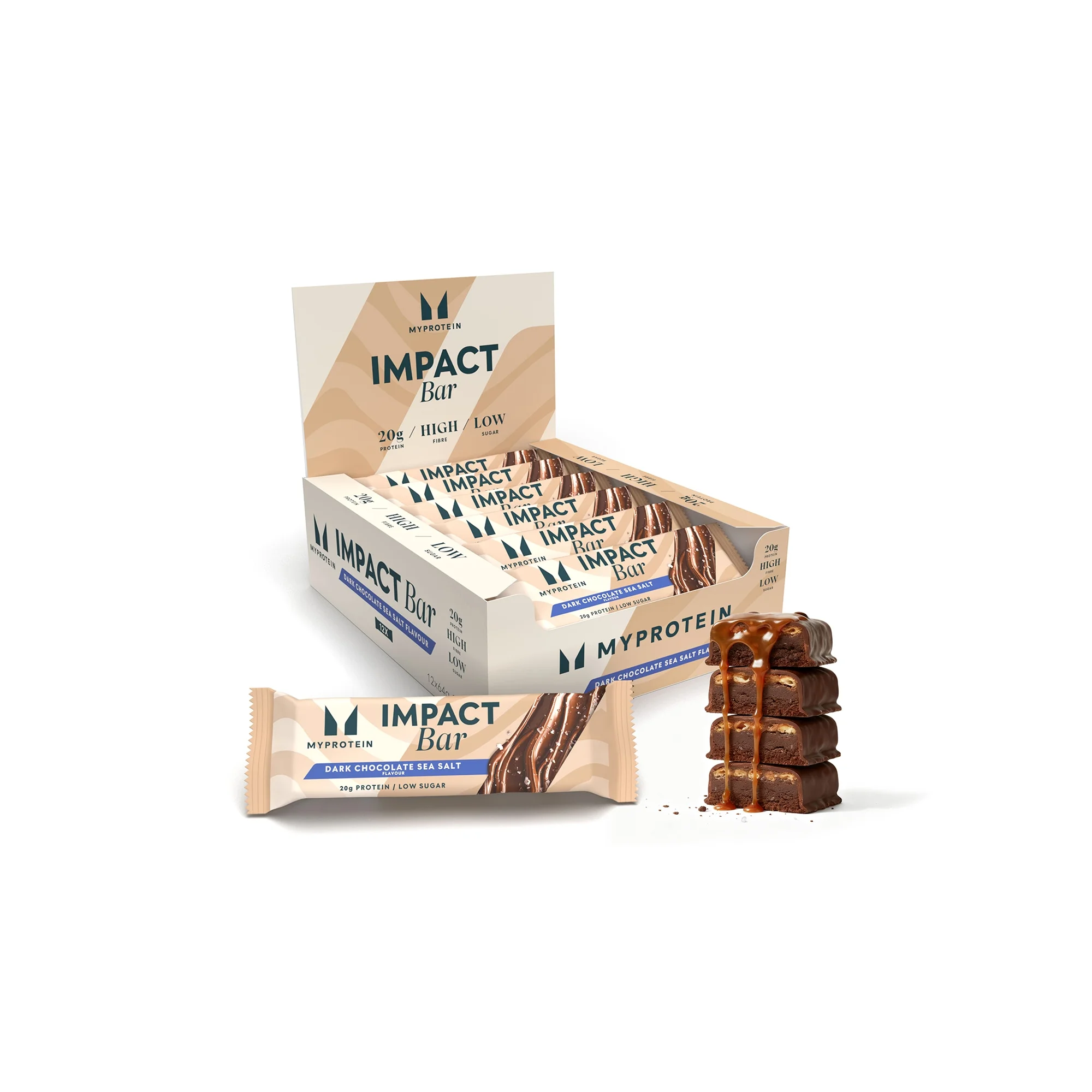 Ploščica Impact Protein Bar - 12 x 64g - Dark Chocolate Sea Salt Slika 1