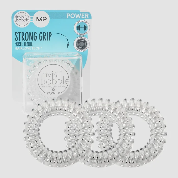 Elastika za lase MP X Invisibobble® Power Reflective – prozorna – 3 v pakiranju