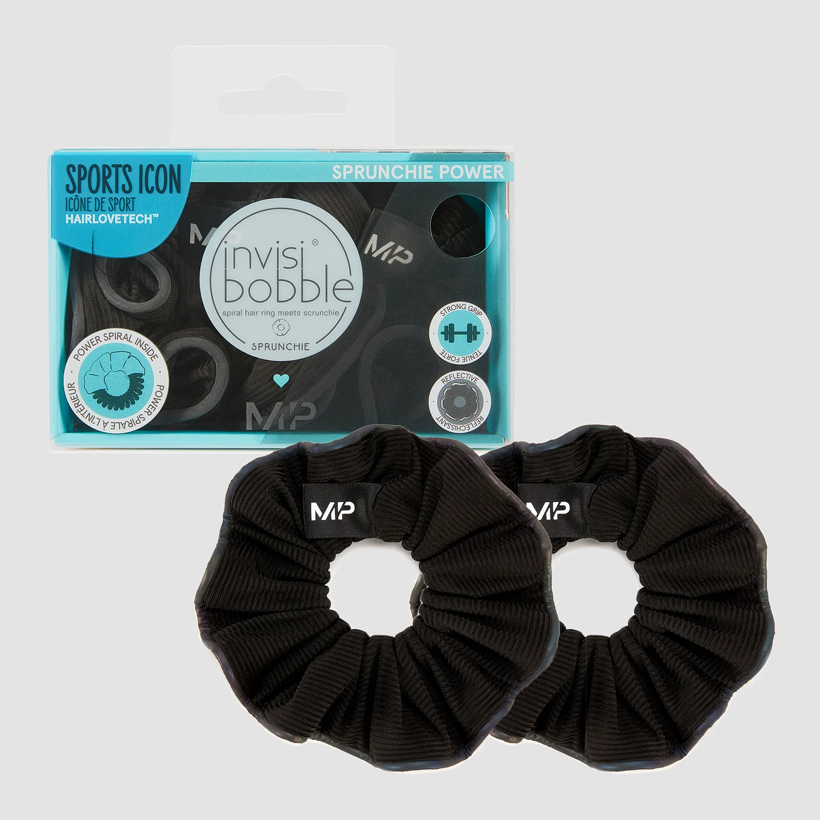 Odbojna gumica za lase MP X Invisibobble® Sprunchie – črna – 2 v pakiranju Slika 1