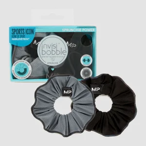Odbojna gumica za lase MP X Invisibobble® Sprunchie – črna/ledeno modra – 2 v pakiranju - Colour Black/Blue