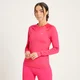 MP Ženska oprijeta majica z dolgimi rokavi Training – magenta