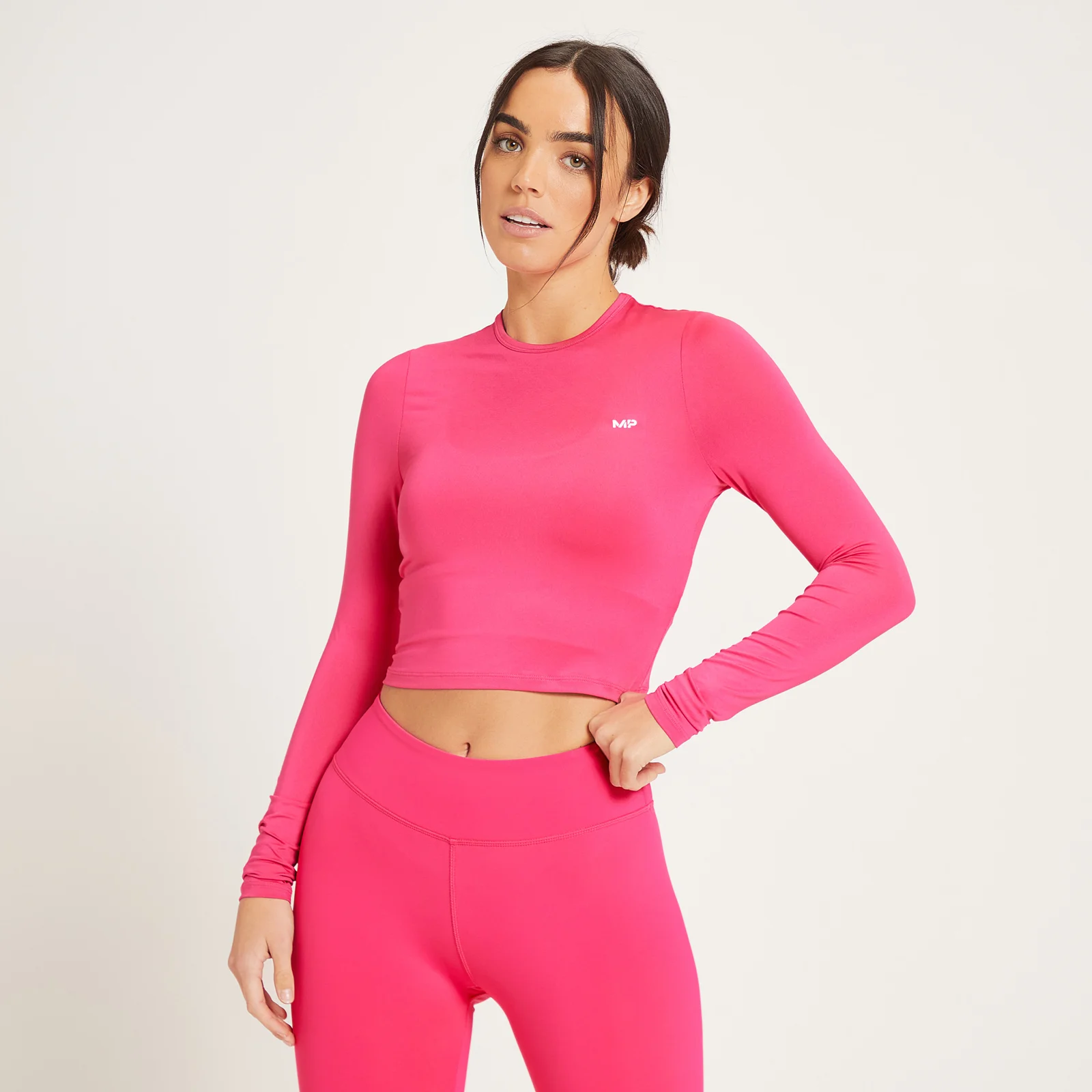 MP Ženski kratka Dry-Tech majica z dolgimi rokavi Training – magenta - XXS Slika 1