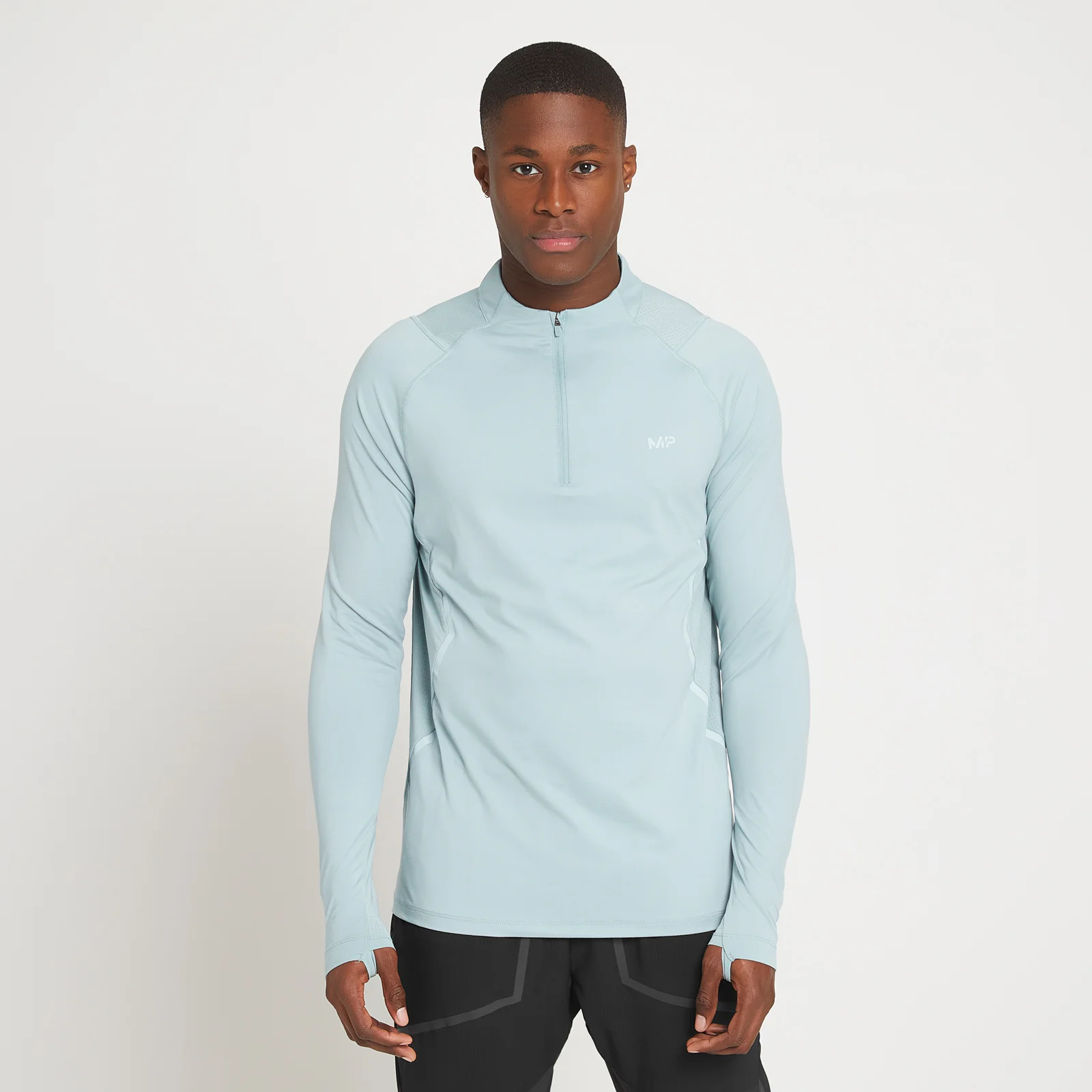 Moška majica Velocity Ultra 1/4 Zip Top MP - ledeno modra - XXS Slika 1