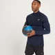 Moški brezšivni osnovni zgornji del z zadrgo 1/4 Zip - Deep Blue Marl
