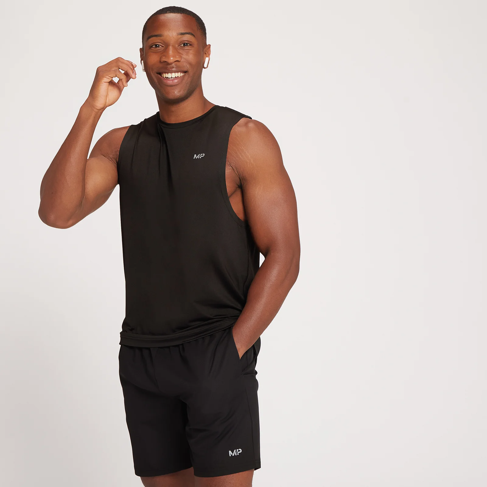 MP Moška majica Repeat MP Graphic Training - črna - XXS Slika 1