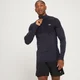 Moški brezšivni osnovni zgornji del z zadrgo 1/4 Zip - Black Marl