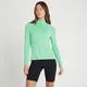 MP Ženski zgornji del za vadbo 1/4 Zip Performance – melanž ledeno zelena z belimi lisami
