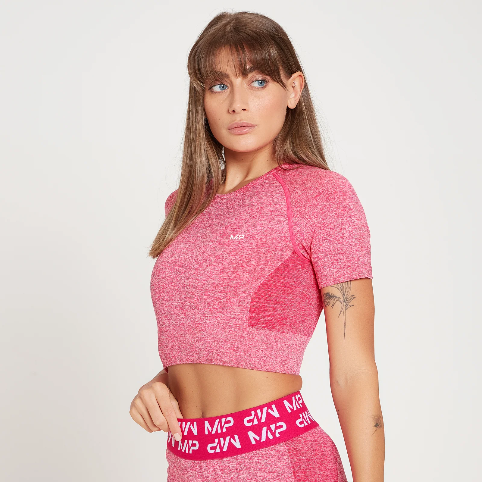 MP Ženska kratka majica s kratkimi rokavi Curve Crop – magenta - XXS Slika 1