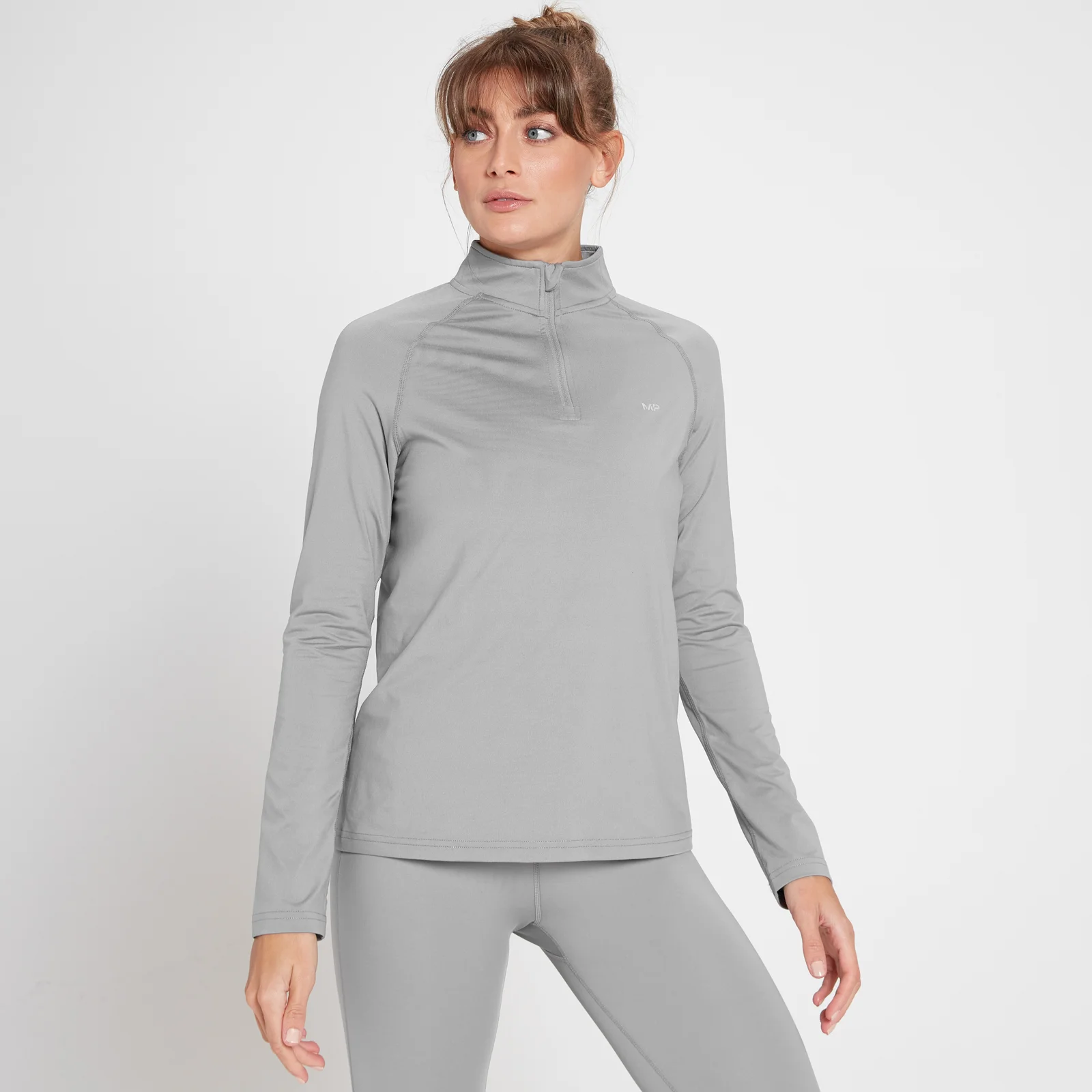 MP Ženska majica Velocity 1/4 Zip – nevihtno siva - XXS Slika 1