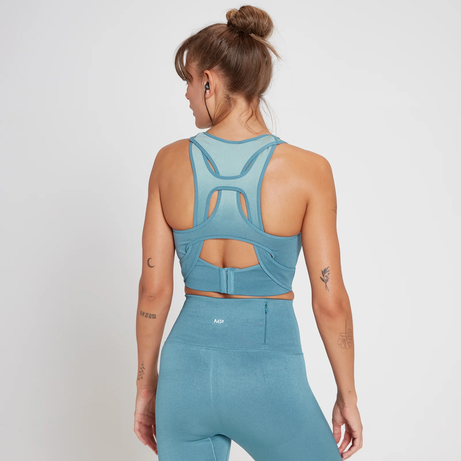 MP Ženski brezšivni športni nedrček Velocity Ultra – stone blue moder - XS Slika 1