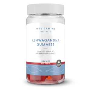 Gumijasti bonboni z ašvagando (60 gumijastih bonbonov) - Flavour Red Apple (Extra Strength)