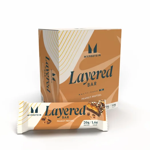 6 slojna beljakovinska ploščica - 6 x 60g - Chocolate Peanut Pretzel