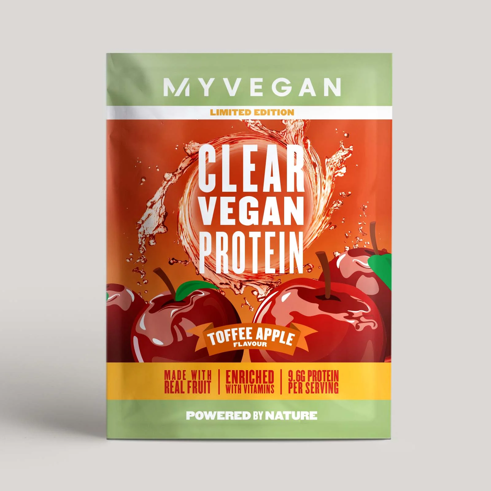 Bistre veganske beljakovine Clear Vegan Protein – okus karameliziranega jabolka - 16g - Toffee Apple Slika 1