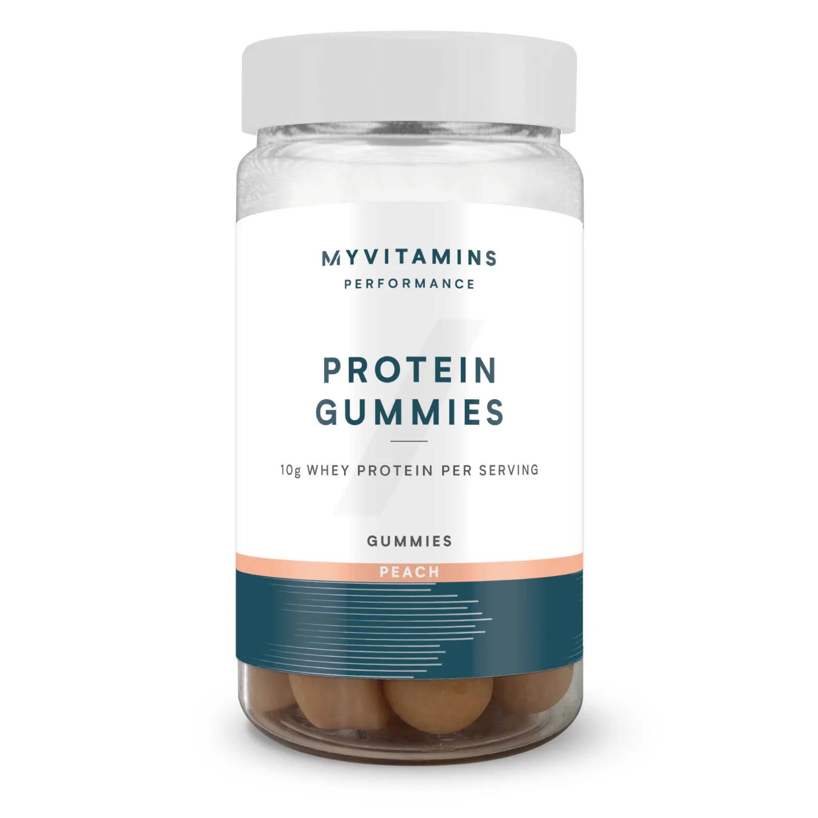 Beljakovinski gumijasti bonboni Protein Gummies - 56gummies - Peach Slika 1