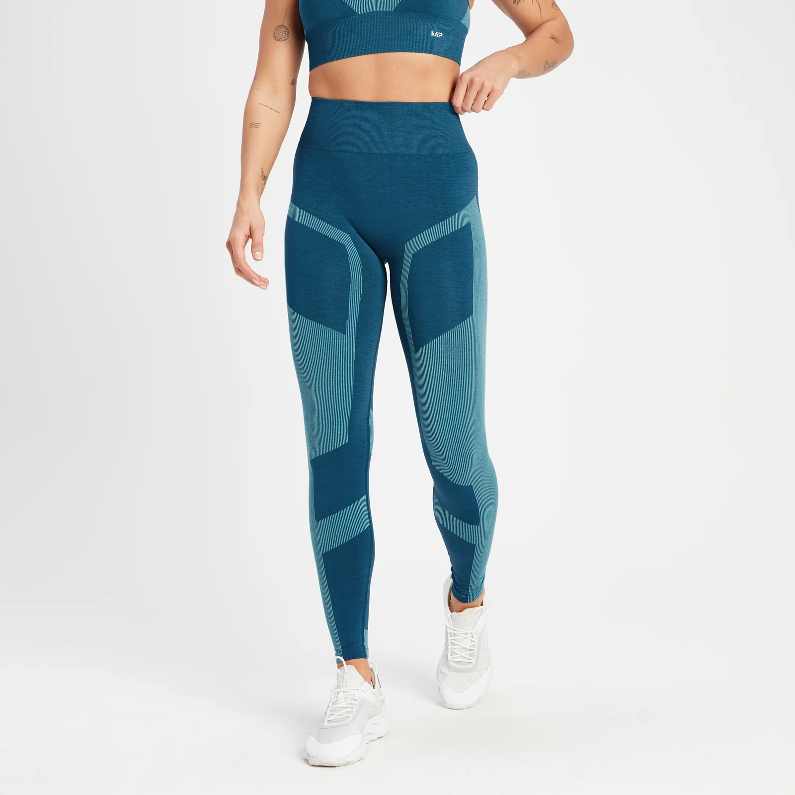 MP Ženske brezšivne pajkice Impact Scrunch – Teal Blue - XS Slika 1