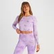 MP Ženski brezšivni top kratkega kroja z dolgimi rokavi Shape – Purple Tie Dye