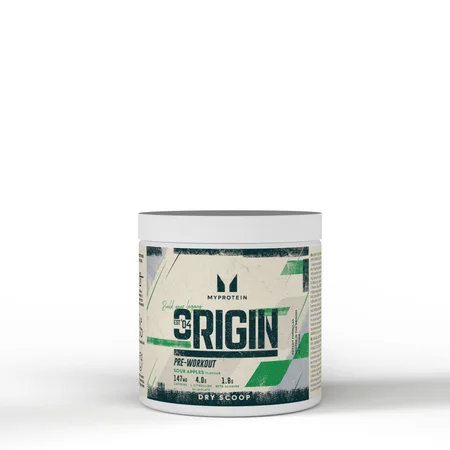 Prehransko dopolnilo za pred vadbo Origin Pre-Workout Dry Scoop - 18servings - Sour Apples