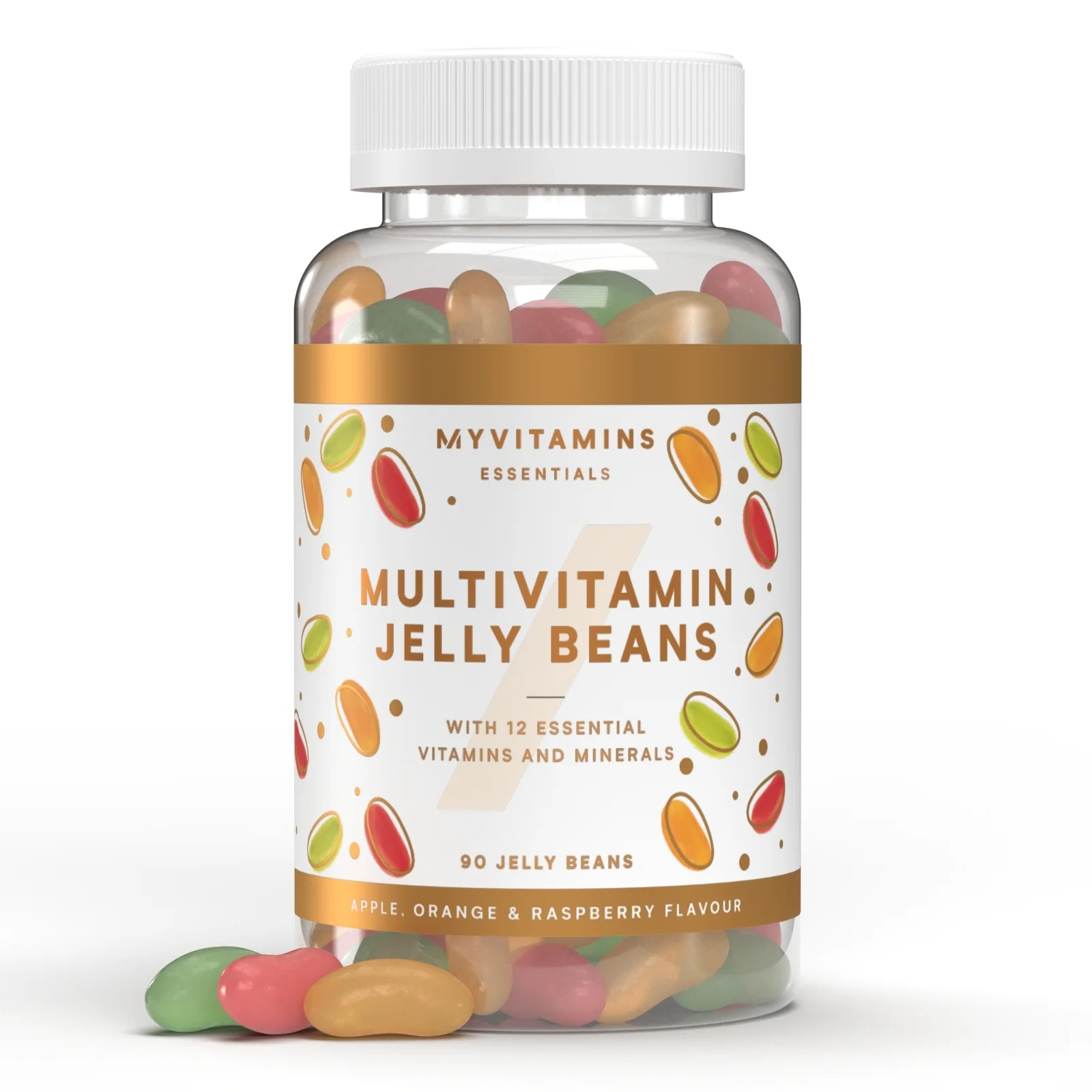 Multivitaminski žele bonboni Jelly Beans - 30servings - Apple, Orange & Raspberry Slika 1