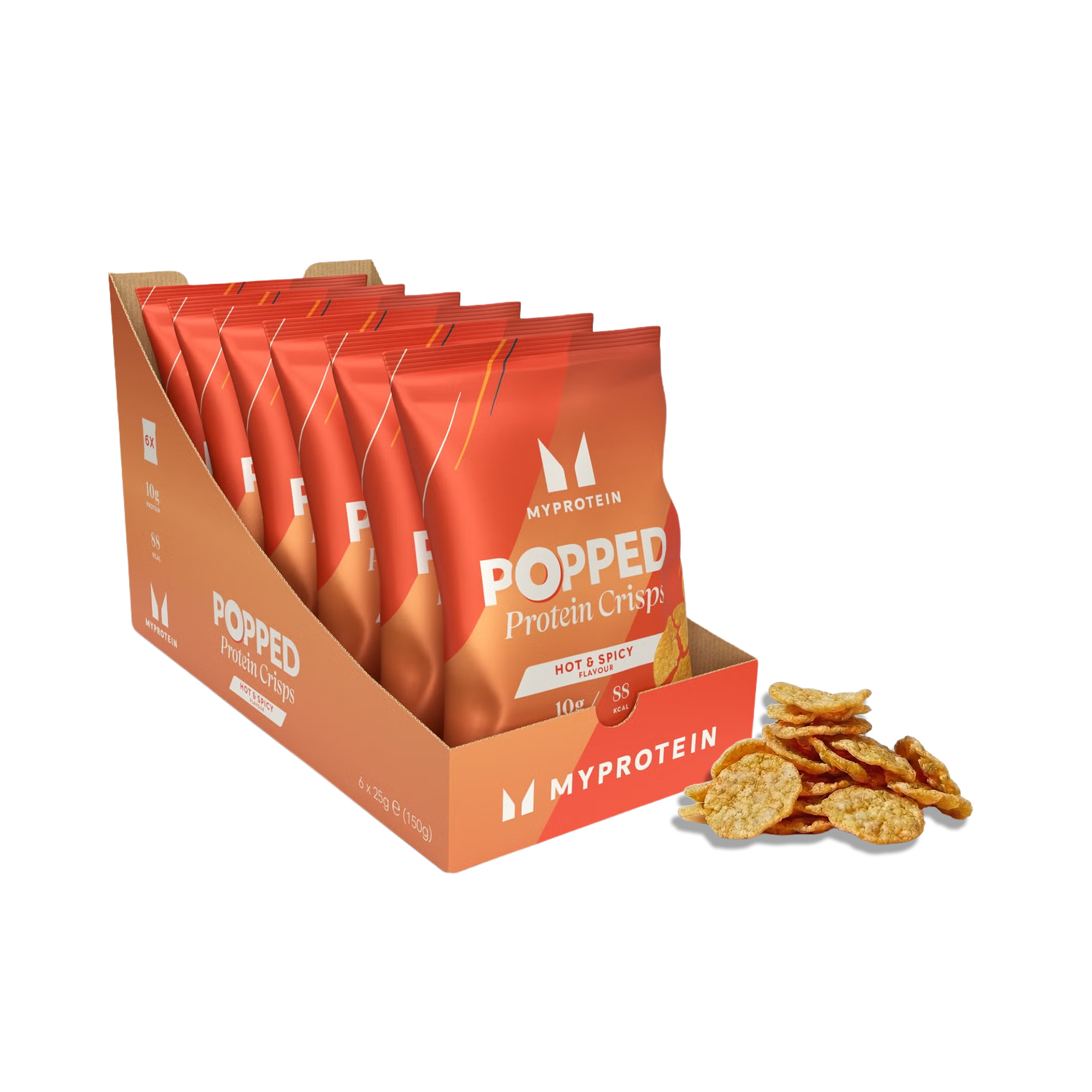 Ekspandiran beljakovinski čips Popped Protein Crisps - Hot & Spicy Slika 1