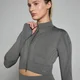 MP Ženska brezšivna jakna Tempo Ultra Geometric Crop – barva oglja