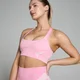 MP Ženski brezšivni športni modrček Tempo Ultra Geometric – rožnata