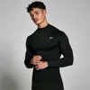 MP Moška majica z dolgimi rokavi in visokim ovratnikom Baselayer – črna