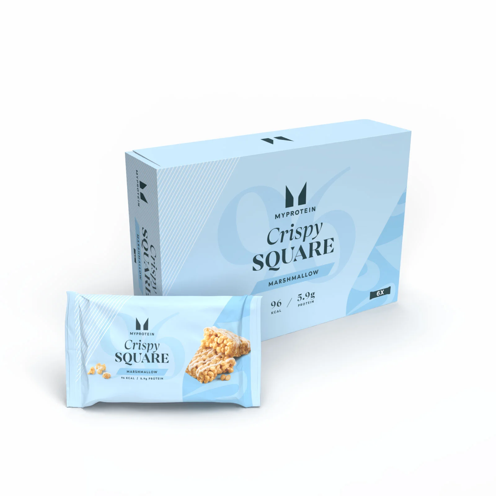 Hrustljava ploščica Crispy Square - 6 x 30g - Marshmallow Slika 1
