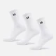 Nogavice Unisex Crew MP (3 v paketu) – bele