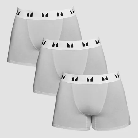 MP Moške boksarice (3 v paketu) Grey Marl/White