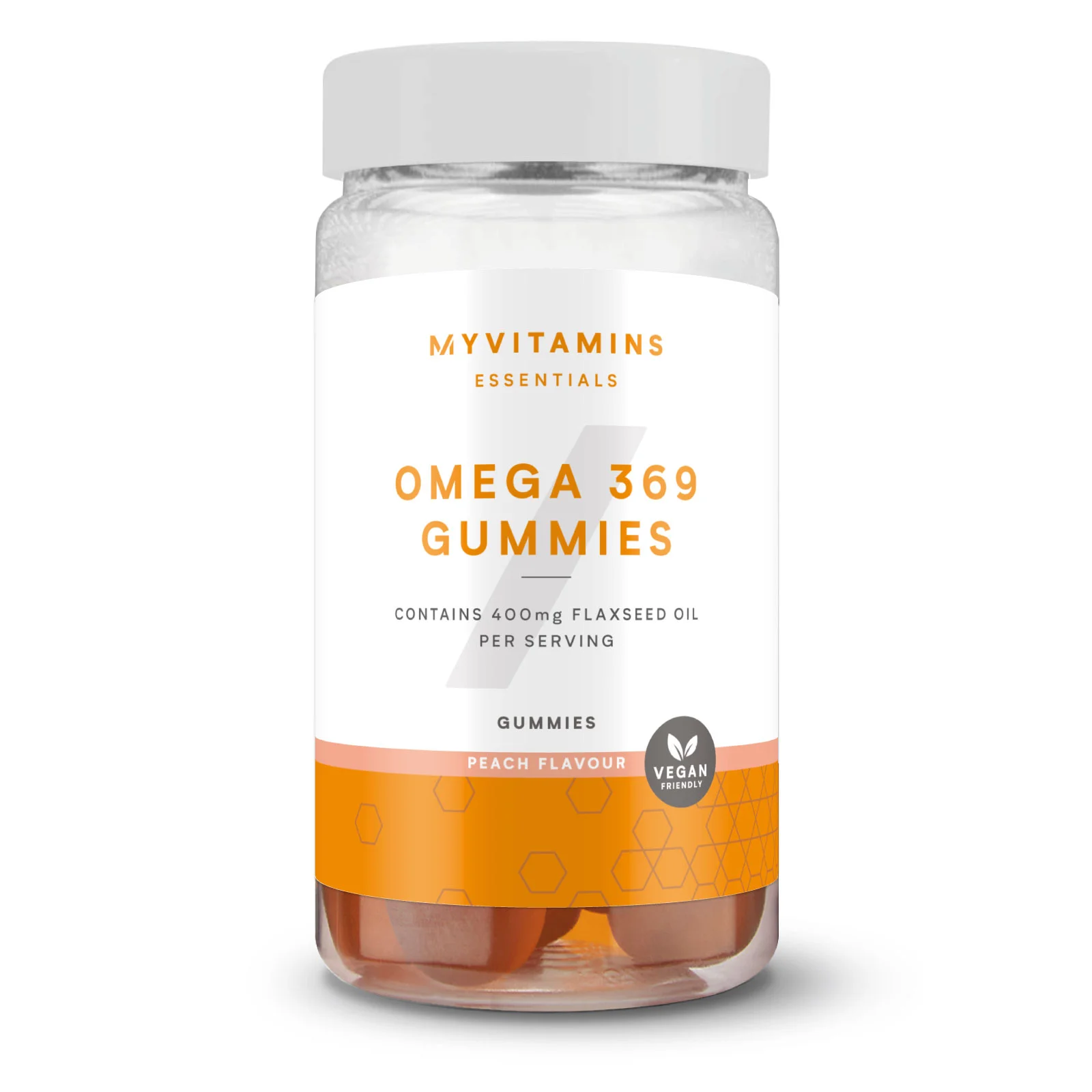 Gumijasti bonboni Omega 3-6-9 - 60gummies - Peach Slika 1