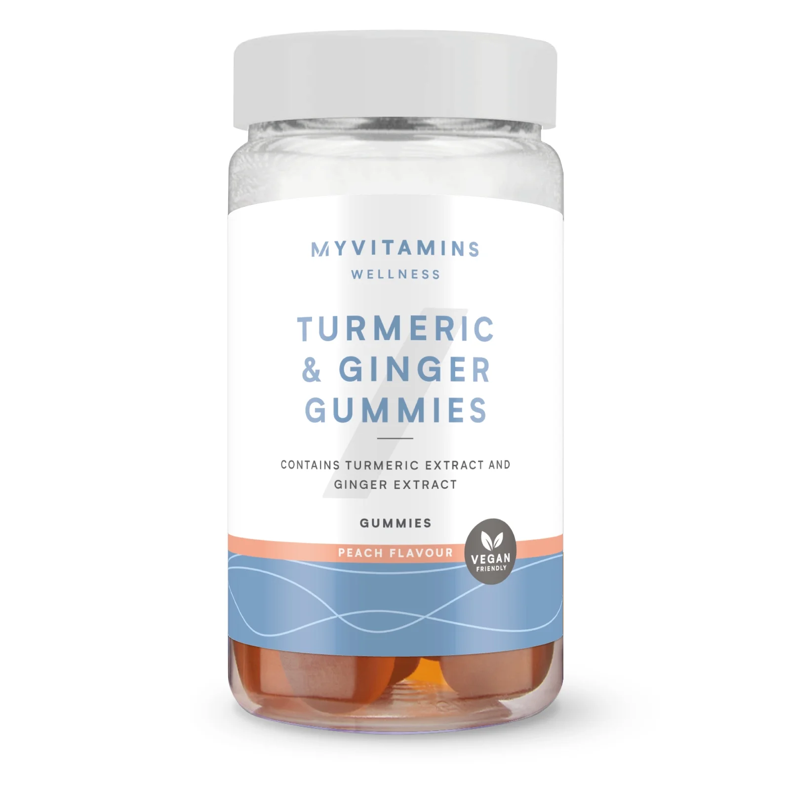 Gumijasti bonboni s kurkumo in ingverjem - 60GUMMIES, 30servings - Peach Slika 1