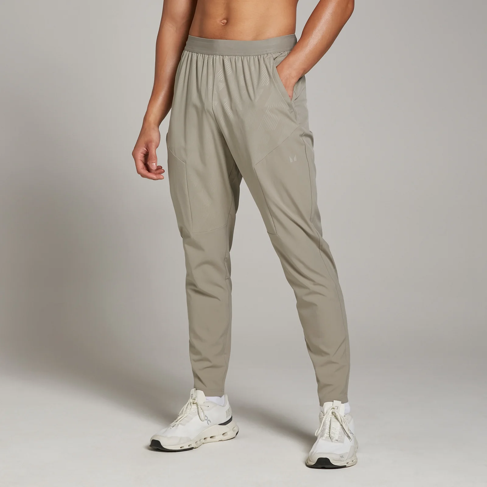 Moške športne hlače Tempo Embossed Training MP – glina - XS Slika 1