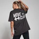 MP majica širokega kroja s kratkimi rokavi Move Club – sprano črna