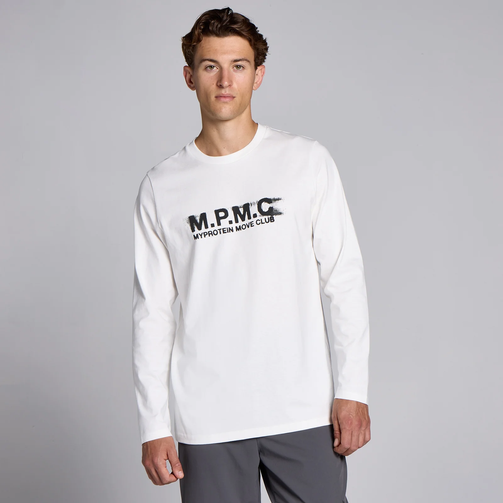 Moška majica z dolgimi rokavi Lifestyle MP – bela - XS Slika 1